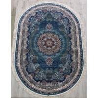 Иранский ковер Rishim 36316 Голубой овал
